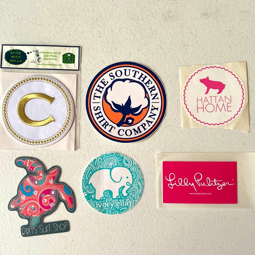 6 Stickers for your Computer, Trashcan, Book Cover, Car, etc